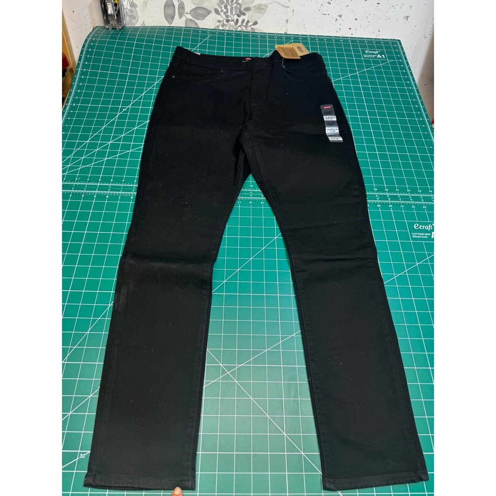 Levis Womens Pull-On Skinny Jeans Black Mid Rise Stretch Size 14M W32 L30